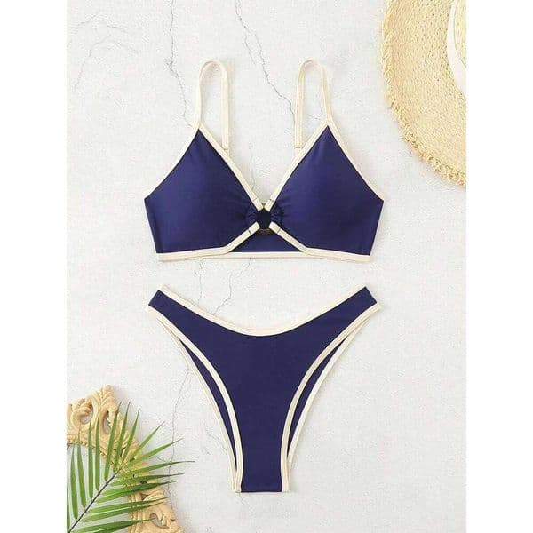 Micro Halter Swimsuit For Women 2026 Sexy Swimwear Brazilian Bikini Set Thong Biquini Swim Suits Blue Beachwear Female 26H0410