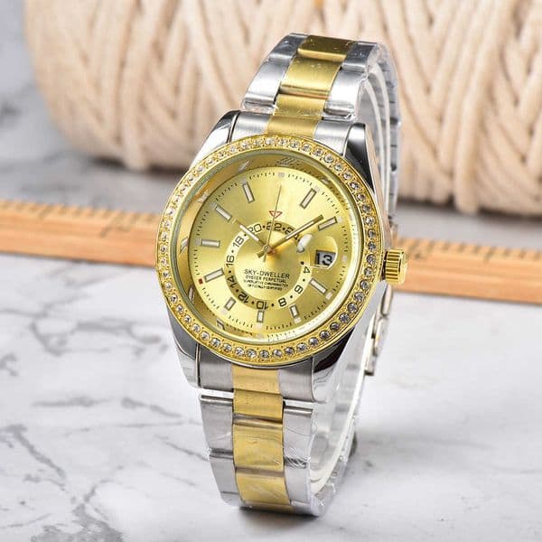 Luxury watches, high-quality watches Laojia Diamond Ring Sky Walker Quartz Three Trees Steel Band Guangzhou