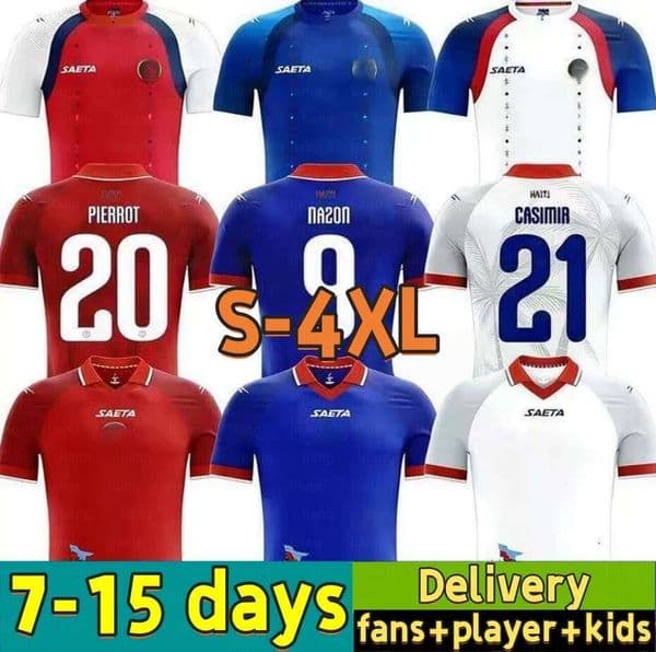 2026 Haiti World Cup soccer jerseys LOUICIUS NAZON BELLEGARDE PIERROT Danley Maillot de Red Men Kids football shirt Kit Fans Home blue Away white 3rd Uniforms