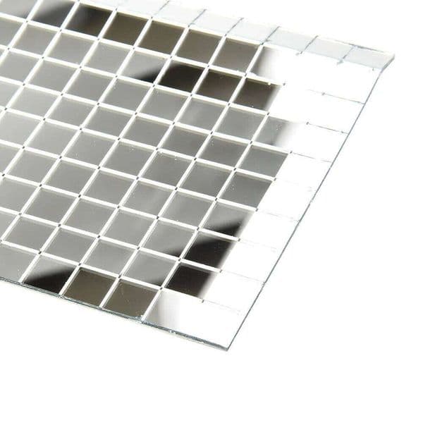 15x10cm Real Glass Mirror Mosaic Wall Decal Sticker with 150 Pre-Cut Tiles for DIY Home Decor, Bathroom & Ceiling Enhancement