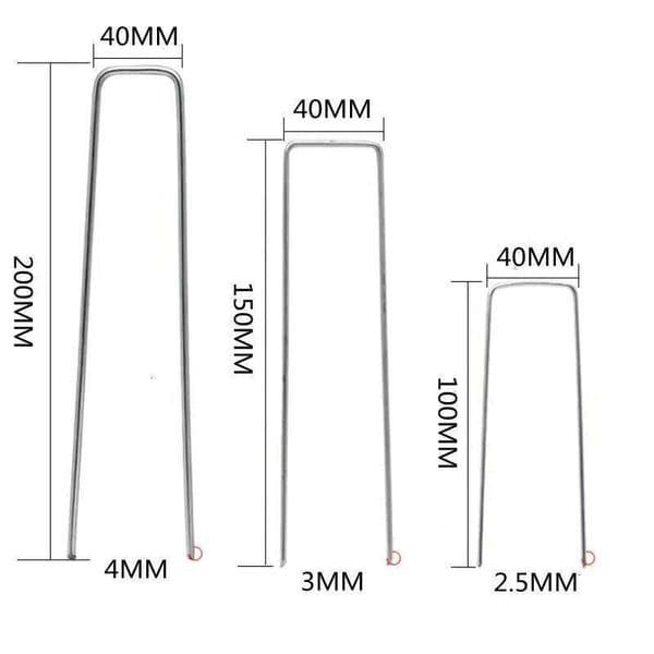 20Pcs U-Shaped Garden Stakes Pins Gauge Heavy Duty Ground Staples for Anchoring Landscape Fabric Irrigation Tubing