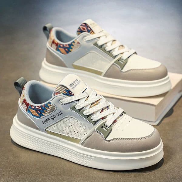 spring new men s shoes breathable white sports shoes men s niche leather casual sports vacation board shoes fashionable shoes casual shoes