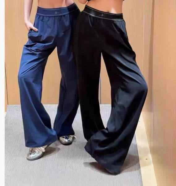 Yoga ao Designer Pants Women High-Waist Full-length Dance StudioTrousers Straight-Leg Suit Trouser Jogger Sweatpants plain Women Active cotton Pants