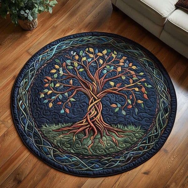 2026 New New Quilted Round Floor Mat Digital Printing Nonslip Washable Home Decor Area Rug Factory Wholesale Designer