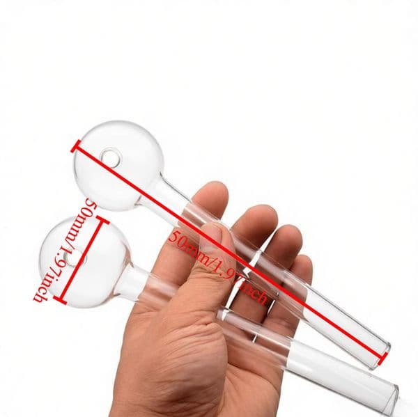 20CM Long Thick Heady Clear Super big large 50mm ball Glass Oil Burner Pipe 8inch Straight Smoking Hand Straw Pipes