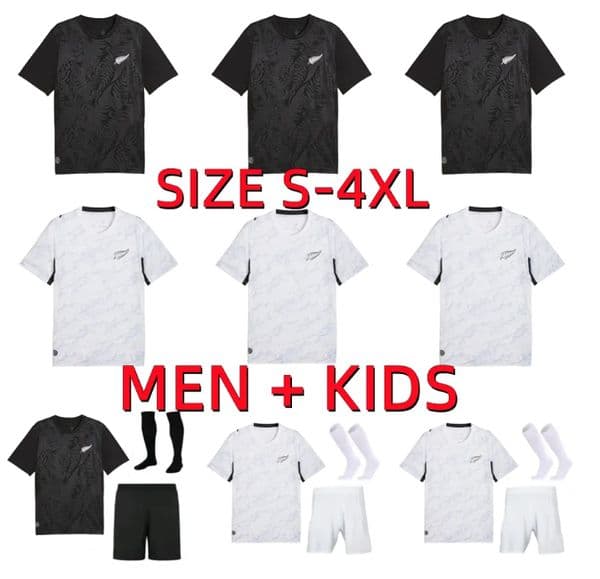 2026 2027 New Zealand World Cup Soccer Jersey 26 27 Chris Wood BEN WAINE ANDRE DE JONG RYAN THOMAS Sarpreet Singh Men Kids Kit Football Shirt Home Away Uniforms