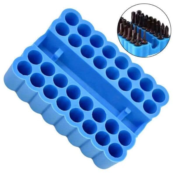 2pcs 32 Holes Hex Organiser Screwdriver Bit Holder Drill For 6.35MM Shank Storage Box