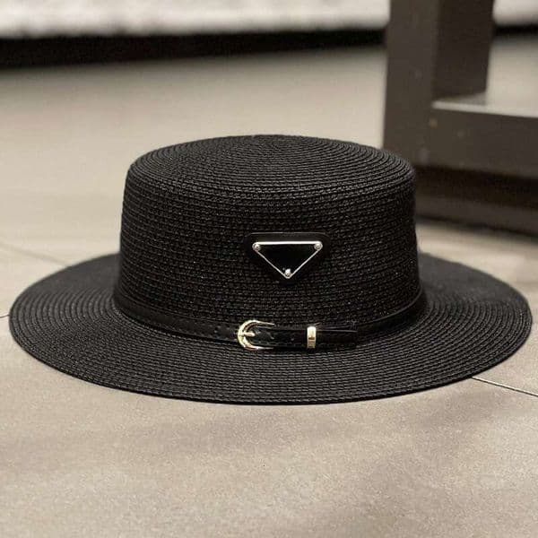 Hat ildrens leather belt str woven fashionable multi-purpose beh sun hat for summer sun protection and shade J260415
