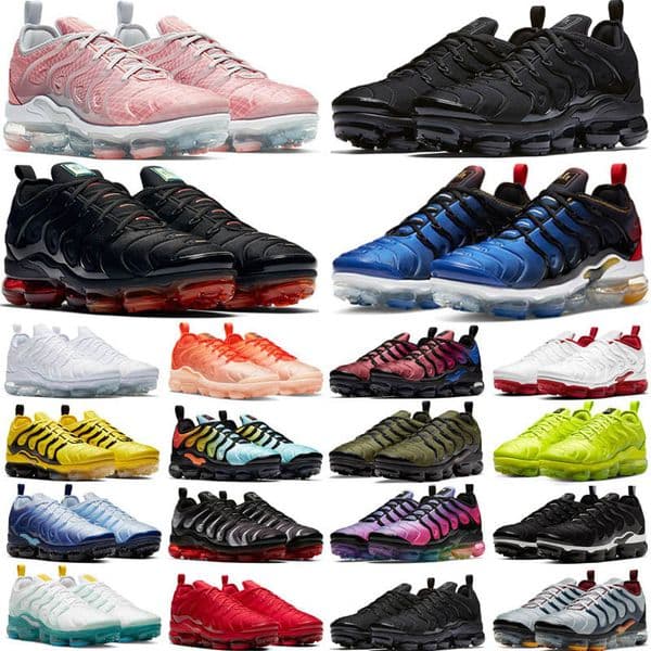 Designer Plus Running Shoes Mens Womens Fashion Tn Trainers Bred Grey Mesh Black Red White Sports Sneakers Laser Blue Atlanta Terrascape 39-47