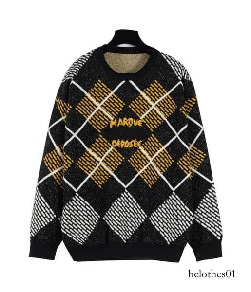 Designer Woolen men Sweater Striped Cardigan Round Neck Hoodie Men's and Women's Knitted Printed Fashion Item Autumn/Winter Pullover