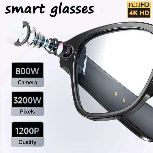 4K HD AI Glasses GPT 100Mp Multifunctional Camera Chat Bluetooth Call Voice Assistant Music Player Smart Translation