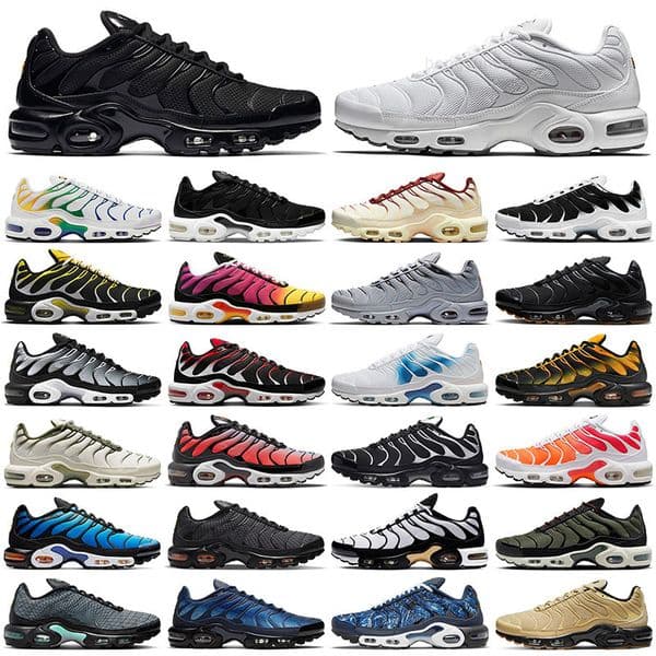 Tn 3 Running Shoes Men Women Triple White Black Hyper Blue Gradient Unity tns Plus Tennis Breathable Mens Trainers outdoor Sports Sneakers Size 36-46