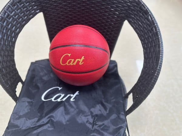 2026 Vintage designer C letter logo home desktop bedroom decoration ornament basketball luxury fashion leather red basketball with ball bag Can be used for sports