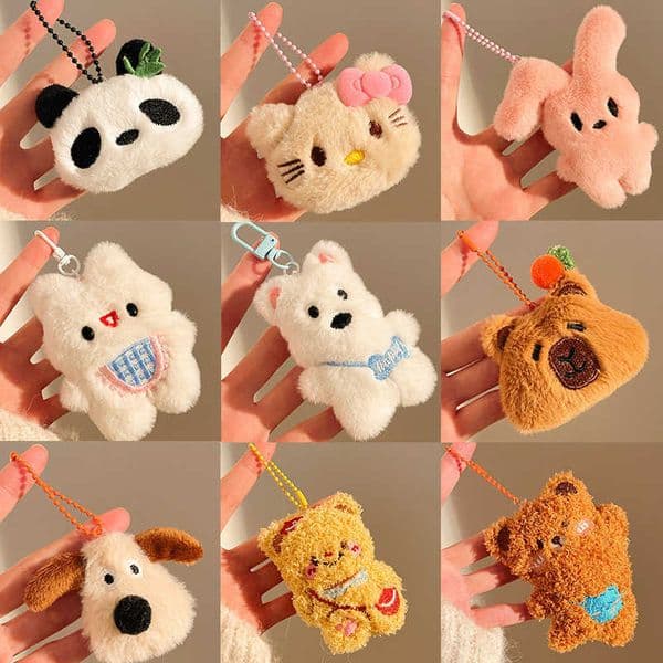 Small Gifts for Promotions Cute Plush Doll Keychain Pendant Decoration Backpack Accessory S260411
