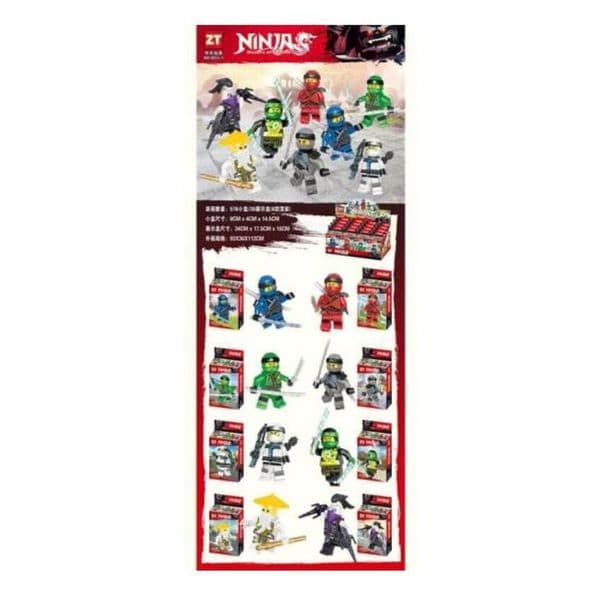 Kids' Fun Ninja Character Creation Kits Featuring Reusable Build-A-Doll Components & Storage Container