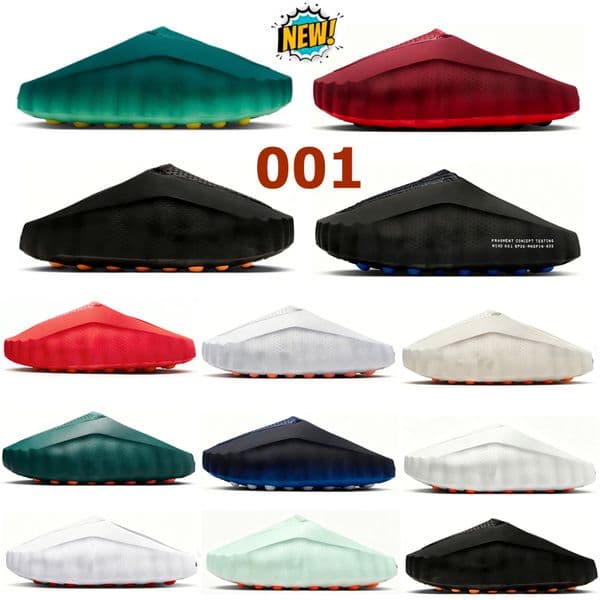 Desginer Mind 001 Slides Mens Pregame Mules Mind001 Slippers Soft Rubber Tech Sandals Light Smoke Grey Black Team Red Fragment Geode Teal Women Summer Slide 36-48