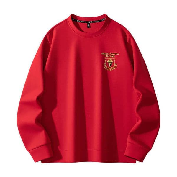 Popular 2026 Men Cotton Round-Neck Oversized Long-Sleeve Simple Solid Color T-Shirt, Men's Sweatshirt For Trade