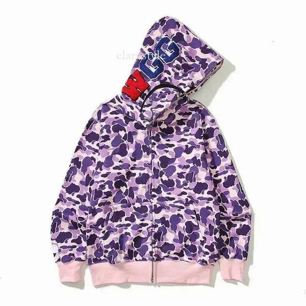 bapeitys Hoodi Clothing Desigenr Hoodie Fashionable Camouflage Hoodie High Street Style Pullover For Men Women Shark Pattern Graphic Hoodie 2af