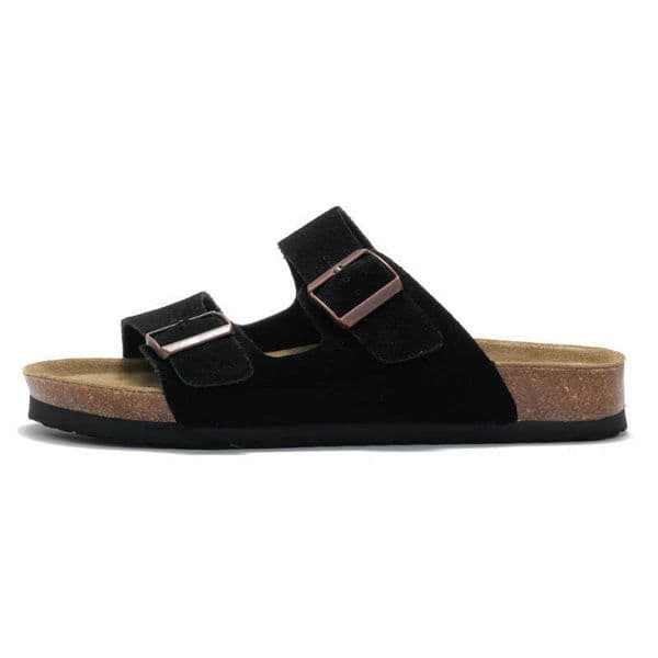Orfistock Hot new designer slippers for womens mens flat black khaki brown Fashionable Versatile Outdoor Casual Beach Slippers