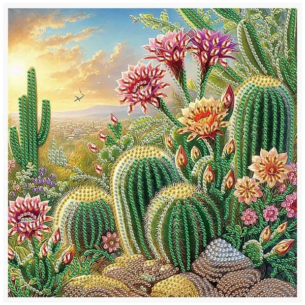 5D DIY Diamond Painting Flower Kit Cactus Decoration DIY Alien Drill Diamond Mosaic Art Gift Crafts Wall Home DecorationZ260413