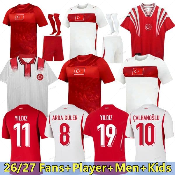 Turkey Jersey 2026 World Cup Turkey Soccer Jersey ARDA GULER DEMIRAL Kokcu 26 27 Calhanoglu YILDIZ Turkiye National Team Football Shirts Men Kids Kits Uniforms 4XL