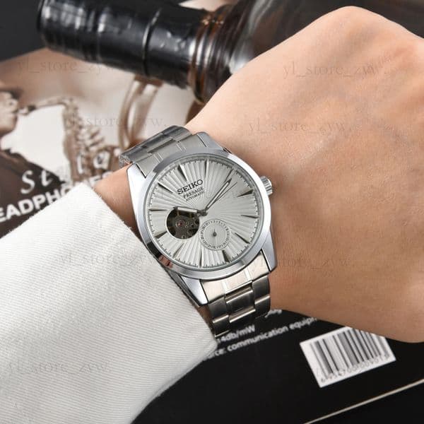 seikolys watch designer high quality aaa seikomod Wristwatch Womens Mens Automatic Movement Rubber Strap Waterproof Luminous Montre De Luxe Gold seikowatches feb