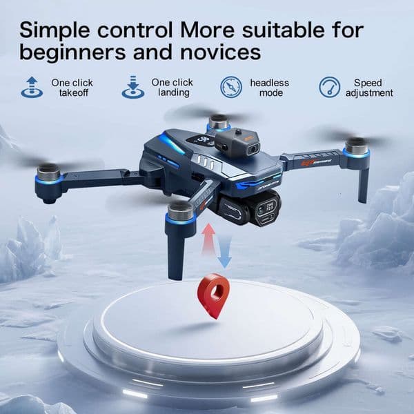 GT8 With Remote Control, Screen, High-Definition Aerial Photography, Brushless Obstacle Avoidance Quadcopter Toy Airplane Drone Kuhangxin Q2