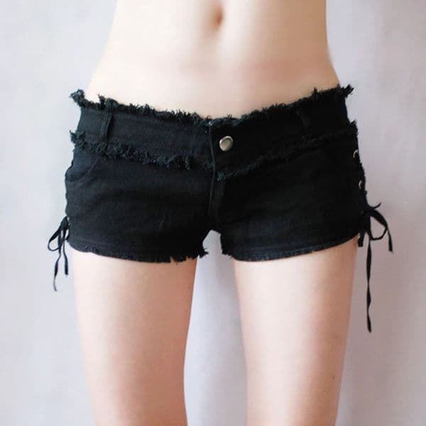 Sexy Women Tassel Low Rise Waist Short Sexy Denim Booty Sexy Jeans Shorts Cute Micro Mini Short Club Wear Fashion F26 260413BJ