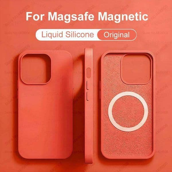 Magnetic Cases For iPhone 15 14 13 12 11 Pro Max Plus Wireless Charge Case Liquid Silicone Cover Accessory 26L0313
