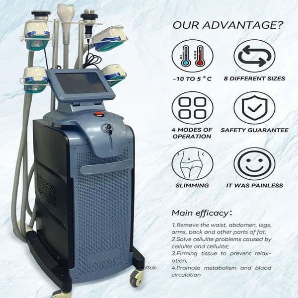 Ace Factory 360 Cryolipoly Cryotherapy Cool Tech Fat Freezing Fat Freezing Cold Suction Body Sculpting Therapy Slimming Double Chin Removal Machine