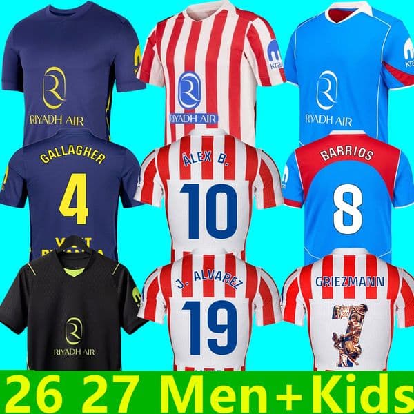 de jerseys 2026 2027 GALLAGHER ALXE B J ALVAREZ Atleticos Madrid 26 27 LE NORMAND KOKE BARRIOS HANCKO JOHNNY football shirt uniforms SIMEONE T ALMADA