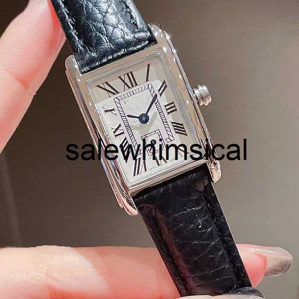 Brand C Designer watch Langjia Dai Zhuowina womens quartz watch fashionable diamond-encrusted ladies watch with square leather strap HMR1