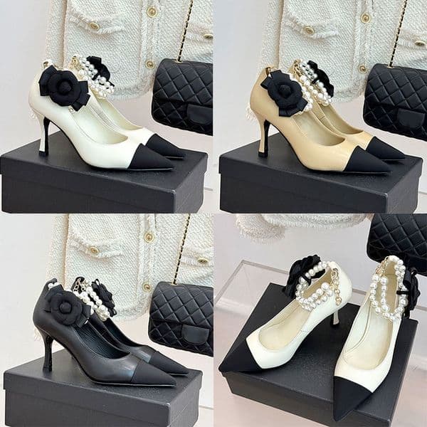 Classic Women High Heeled Sandals Designer Ladies Color Blocked High Heeled Shoes Leather Lining Size 35 41