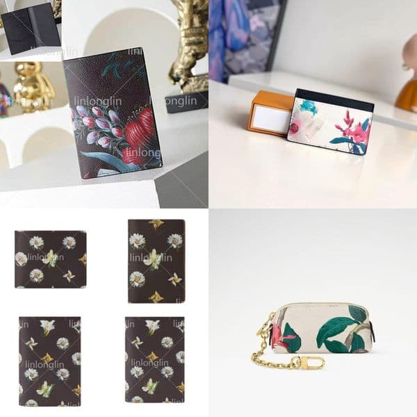 Slender Wallet Card Holder Designer Wallet Pocket Organizer Passport Cover Women Summer Prosperity Flowers Animal Forest Coin Purse M27542 M27547 M27548
