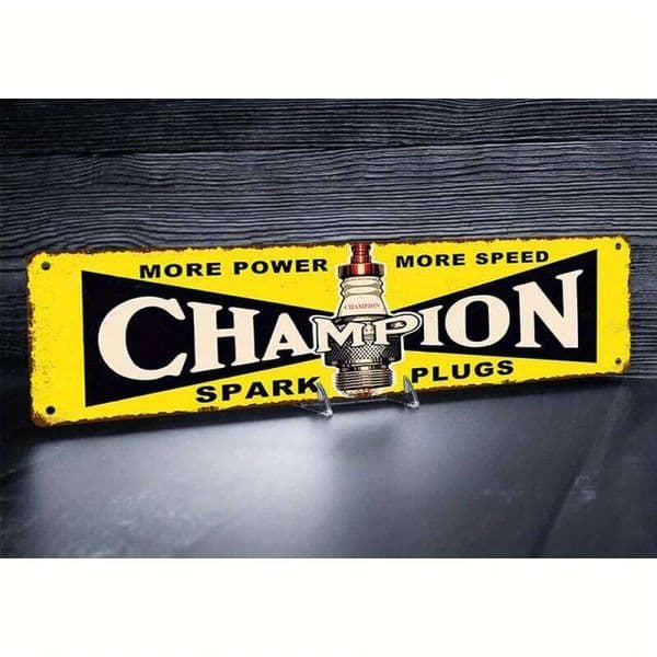 A Champion Spark Plug Metal Sign Vintage Wall Hanging Decoration, Suitable for Families, Garage, Bar - Indoor 26Y0413
