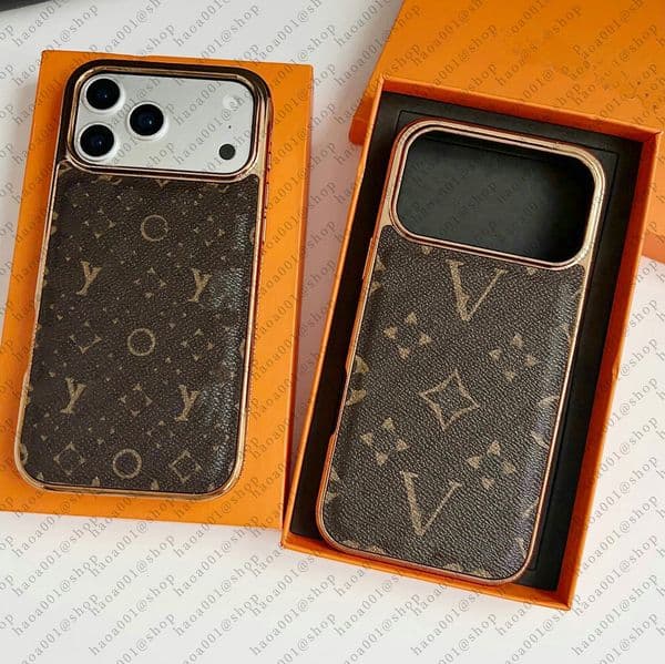 phone Cases designer For iPhone 17air 16 Pro Max case 16 15 Plus 14 Pro 13 12 11 Designer Fashion Creative Case LU Leather Retro pattern stripes of letters phone case