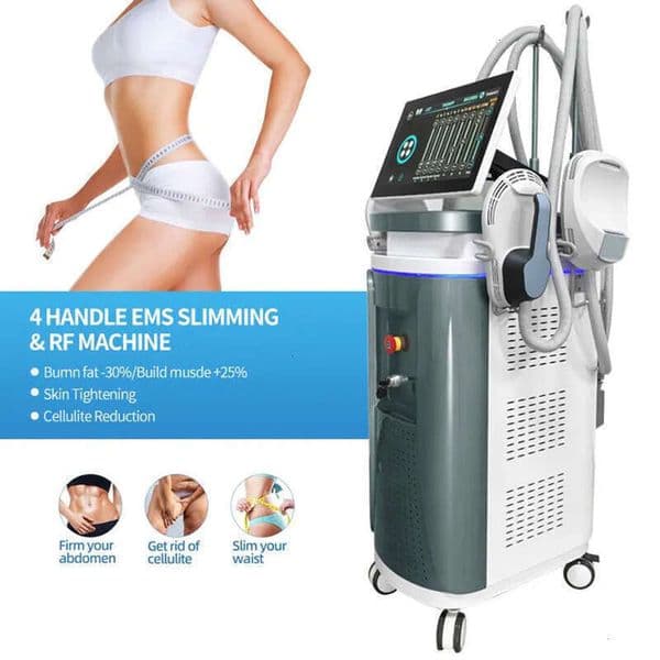 Ace Best Quality Hot Sale EMS Muscle Stimulator Weight Loss Machine 4 Handles EMS Body Muscle Relax Slimming Body Shape Fat Burning RF EMS Sculpting Machine