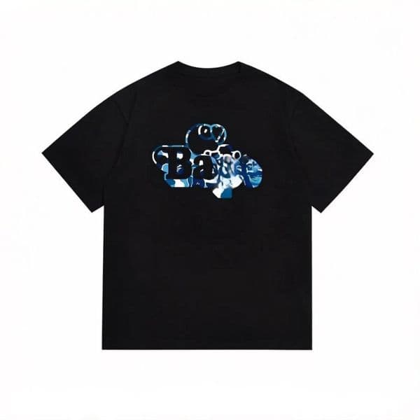 bapeshirtlys shirt Designer Mens T-Shirts Side Double Sided Camouflage Shark Tshirts Graphic Cashew Lightning Cotton Shirts b87