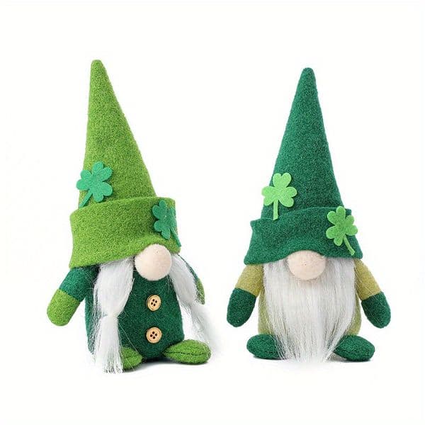 Rudolph Doll Ireland Trick Festival Indoor Decoration Green Hat Doll Faceless Old Man Rudolph Green Leaf Holiday Ornament