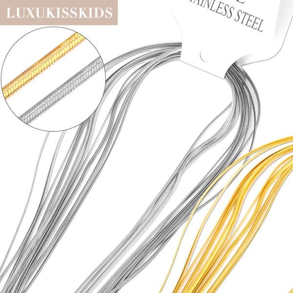LUXUKISSKIDS 2mm 10pcs/Lots Factory Price 316L Flat Snake Necklace Chains Wholesale Stainless Steel Jewelry Waterpoof No Fade260410