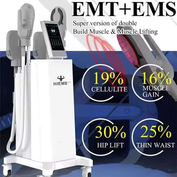 Ace 4 Handle HIEMT EMS Muscle Stimulator Fitness Body Sculpting Machine Cellulite Reduction Abdomen Firming Muscle Building EMS Body Slimming Machine