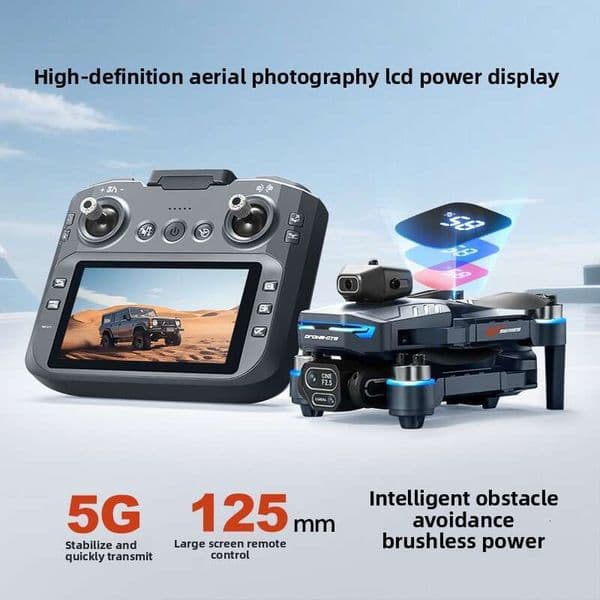 GT8 With Remote Control, Screen, High-Definition Aerial Photography, Brushless Obstacle Avoidance Quadcopter Toy Airplane Drone Kuhangxin