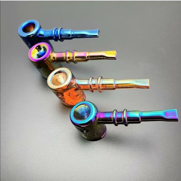 Glass Smoking pipes hookah Oil Burner Pipes Smokings New Colorful Gold Plated Large Colored Glass Smoking Set Bonds