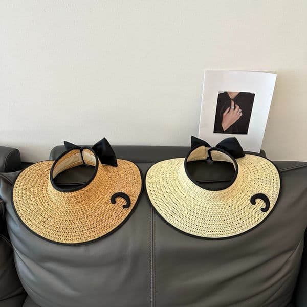 Designer Hat for Womens Hats Casquette Luxe Designers Beach Hat Summer Empty Top Sun Visor Straw Hat Caps Adjustable Casual Travel Outdoor Luxury Beach Sunhat