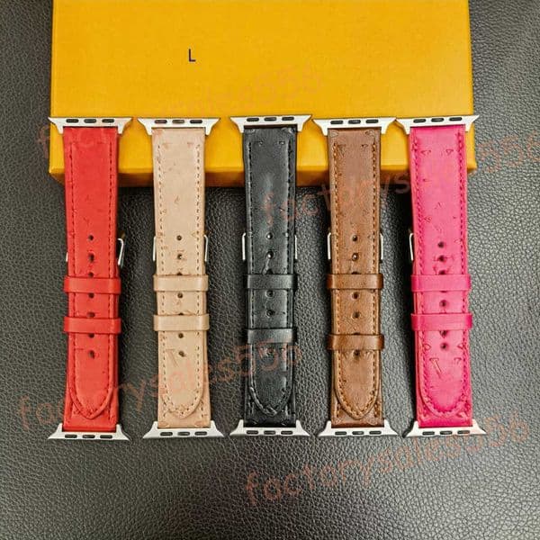 Fashion designer Watchband Straps for apple watch Band 41mm 45mm 42mm 38mm 40mm 44mm Luxury G Designs watchbands iwatch 8 7 6 5 4 PU Leather L FlowerERVO