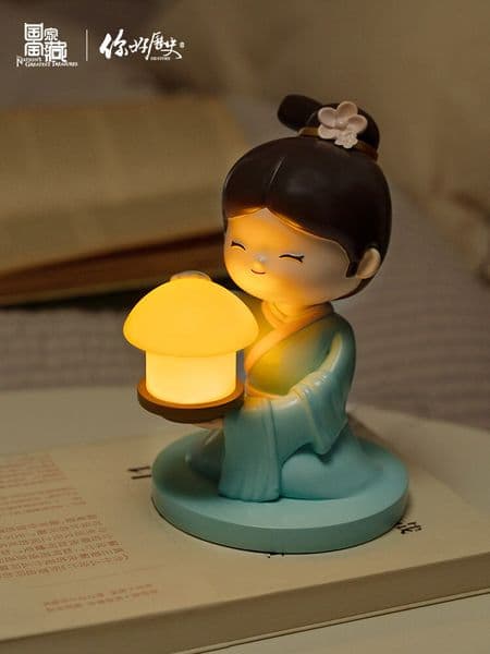 National Treasures X "Goodbye History" Longxin Palace Lamp, Mysterious Dream Yao Night Light Bedside Warm Light Lamp, Girls' Gift