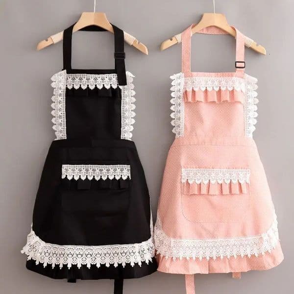 Lace Breathable Waterproof Apron Flower Shop Coffee Shop Work Uniform Home Kitchen Cooking Cleaning Apronkitchen aprons home che 260408