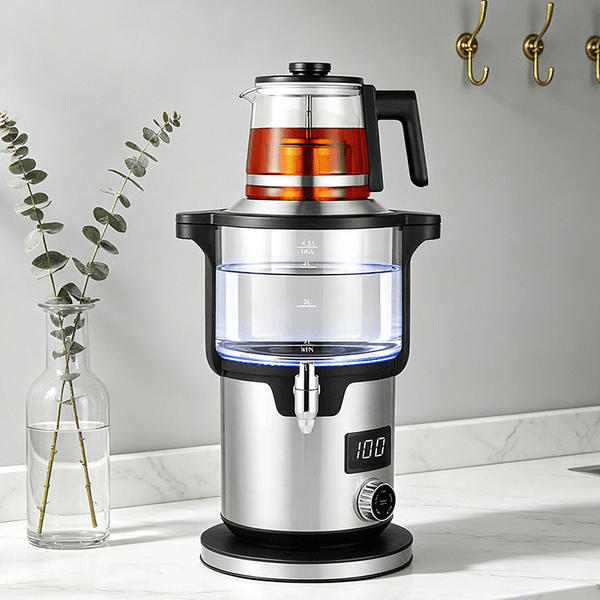 2000W Fast Heating Power Electric Samovar Kettles 2000W High Power Digital LED Display Temperature Control Electric Teapot and Kettle Set for Household