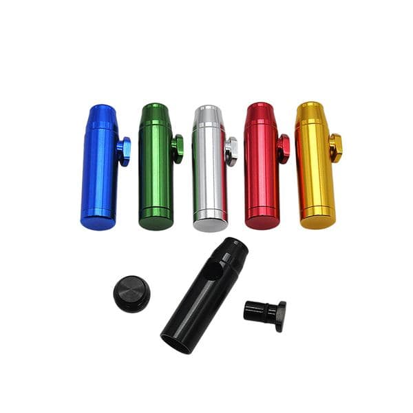 Smoking Pipes New stylish and creative metal pipe with aluminum mouthpiece and bullet-shaped metal bowl