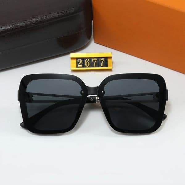 Classic fashionable sunglasses top designer sunglasses beach vacation sunglasses couple anti-radiation and anti-ultraviolet sunglasses with cases 2677